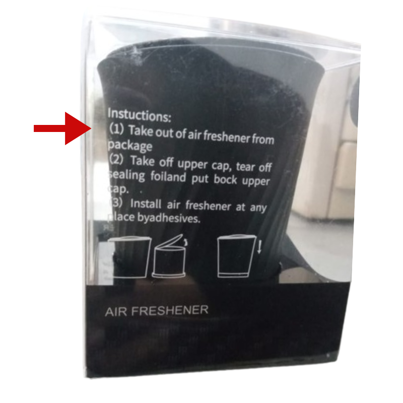 Black Odar Air Freshener and Fragrance 50g, offering a long-lasting and refreshing scent for car interiors.