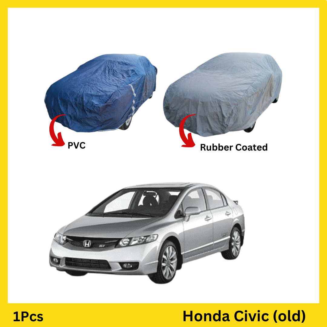 Honda Civic Old Top Cover, featuring waterproof and dustproof protection made from high-quality PVC and rubber materials.