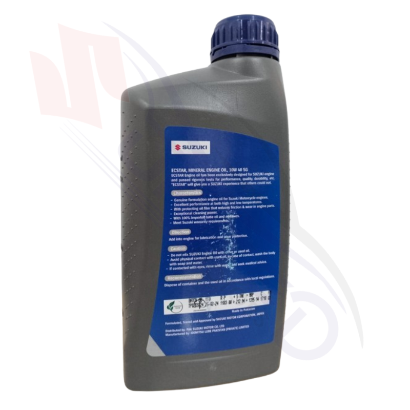 Suzuki genuine ECstar (10W40-4T) engine oil for all Suzuki bikes Top Quality │mineral oil│R5000│1L