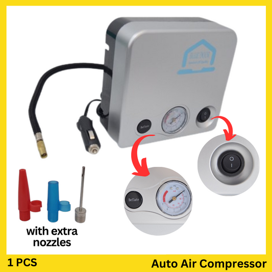 Auto Air Compressor Tire Inflator DC12V 80PSI, compact and portable tire inflator for versatile tire inflation tasks.