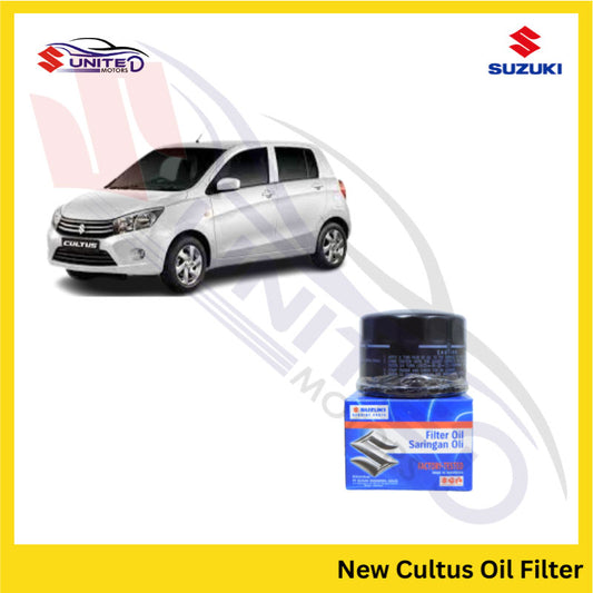 Suzuki United Motors Genuine Oil Filter for New Cultus VXR, VXL, VXL AGS - Premium Quality Filtration for Engine Oil Purification - Trust Genuine Suzuki United Motors Parts for Engine Protection and Efficiency.
