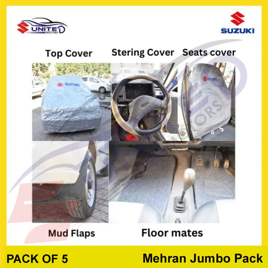 Suzuki Genuine Jumbo Pack for Mehran - Complete Set of Accessories for Protection and Style Enhancement - Trust Genuine Suzuki Parts for Vehicle Transformation.