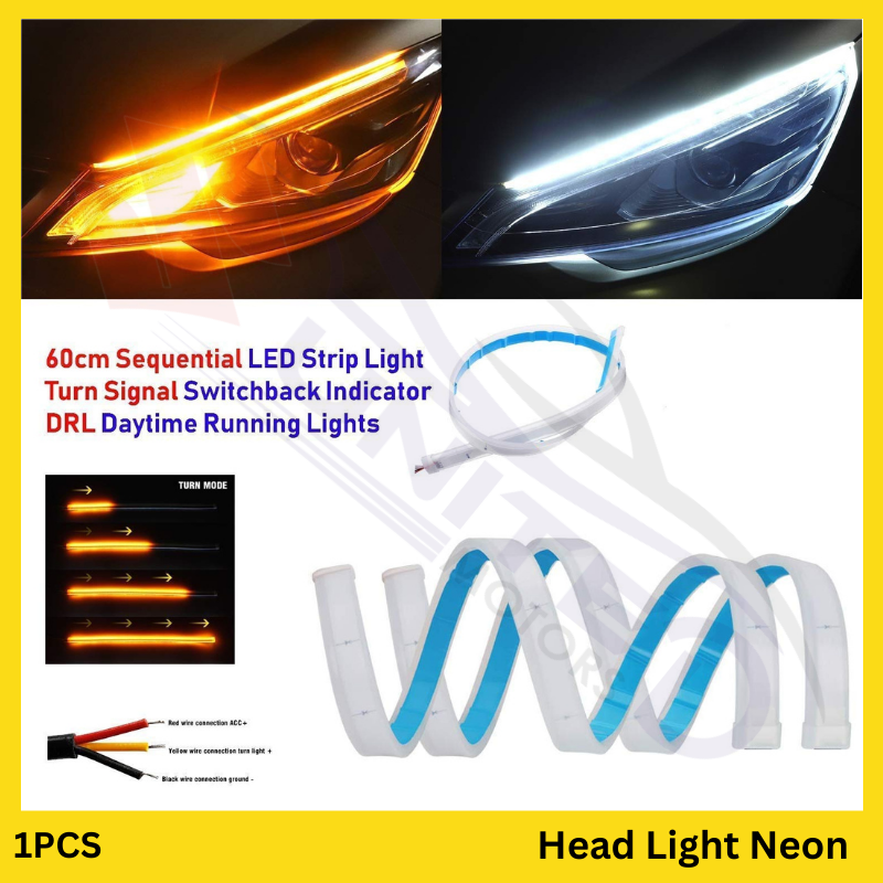 Head Light Neon DRL - Easy-to-install LED lights for enhanced car visibility and safety.