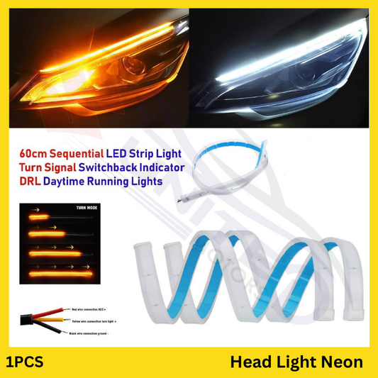 Head Light Neon DRL - Easy-to-install LED lights for enhanced car visibility and safety.