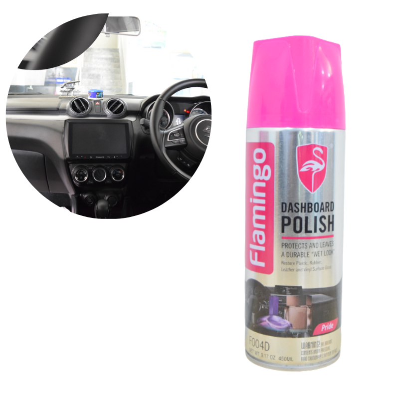 Flamingo Dashboard Polish - Protects and Enhances Shine!