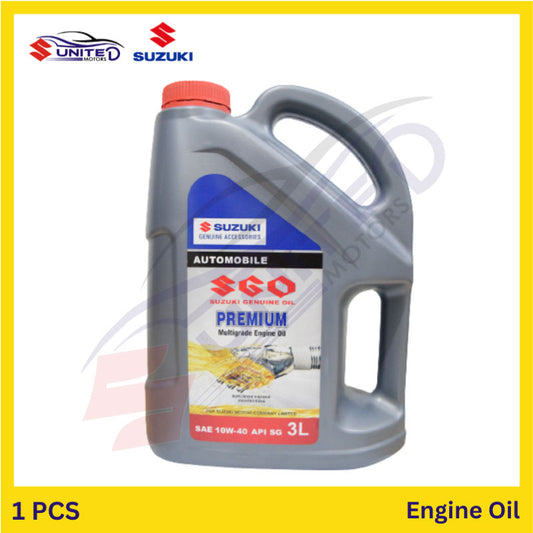 Suzuki Genuine Premium Engine Oil 10W40-SG - Optimal Lubrication and Friction Reduction - Available in 3L and 2.7L - Trust Genuine Suzuki Parts for Engine Care and Durability.