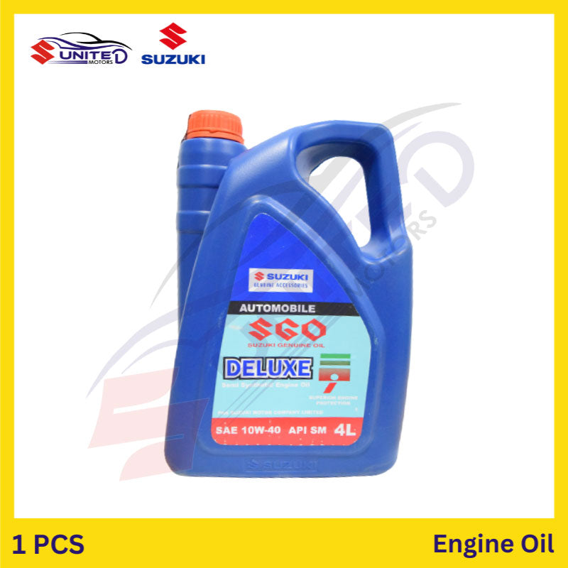 Suzuki Genuine Deluxe Engine Oil (10W40-SM) - Advanced Protection for Your Engine - Elevate Engine Performance and Longevity with Authentic Semi-Synthetic Oil.