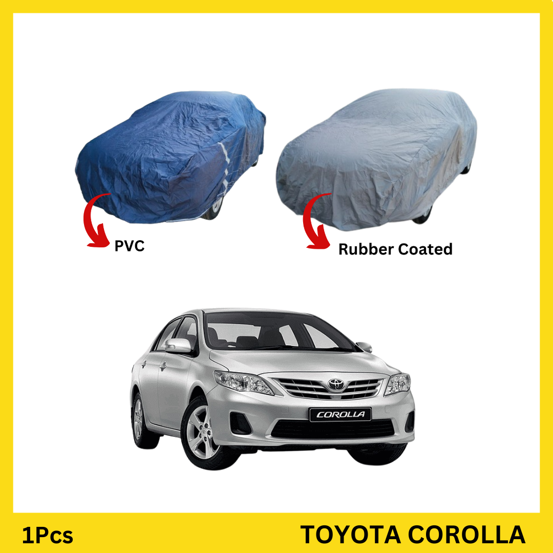 Toyota Corolla top cover providing waterproof and dustproof protection, made from PVC and rubber-coated materials.