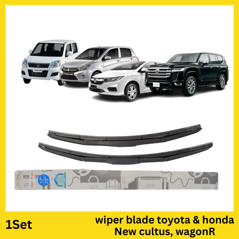 Wiper Blade for Toyota and Honda - High-performance wiper blade designed for New Cultus and WagonR, ensuring streak-free and clear visibility in all weather conditions.