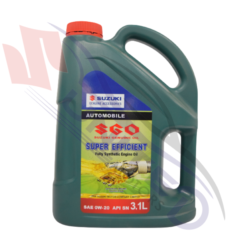 Suzuki Genuine Super Efficient Engine Oil 0W20-SN - Fully-Synthetic Formula - Available in 3L, 3.1L, and 4L - Elevate Engine Performance and Durability with Genuine Suzuki Parts.